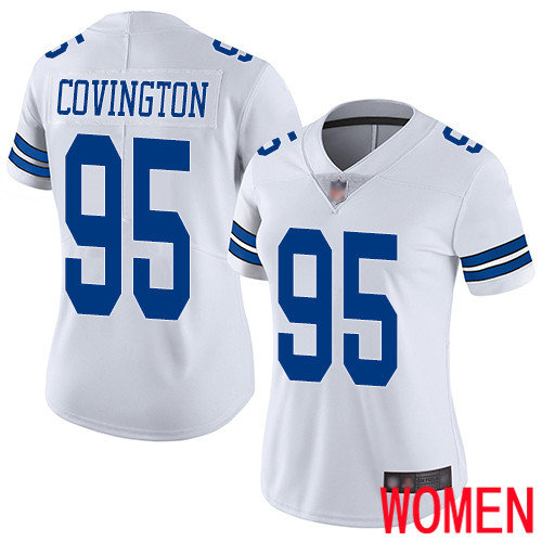 Women Dallas Cowboys Limited White Christian Covington Road #95 Vapor Untouchable NFL Jersey->women nfl jersey->Women Jersey